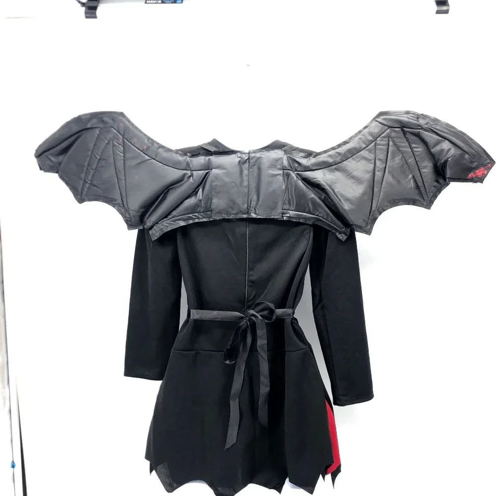 Very Bat Girl Child Large 10/12 Dress‎ Wings Bat Dolly Halloween Costume